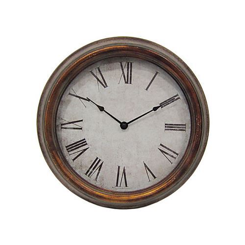 Retro Metal Wall Clock 14.5'