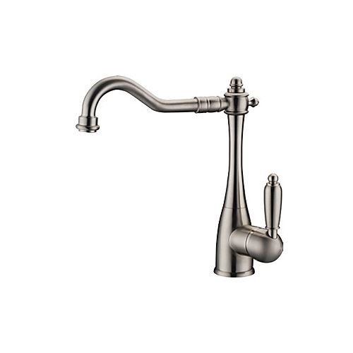 Solid Brass Kitchen Faucet Nickel Brushed Finish