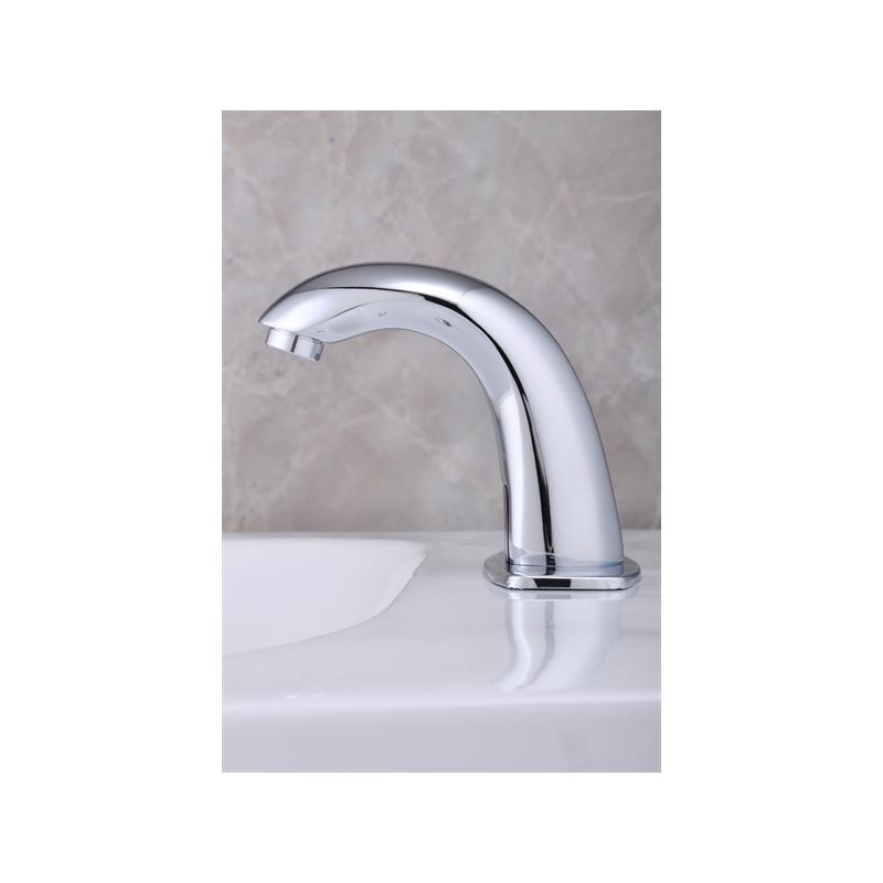 Automatic Sensor Bathroom Sink Faucet with Escutcheon Plate