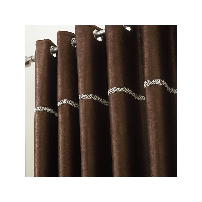 Polyester Blackout Curtian Dark Brown Custom Curtain 633