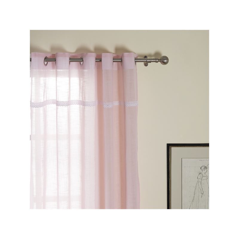 Baby Pink Nursery Sheer Curtain Custom Window Treatment for Kids Room