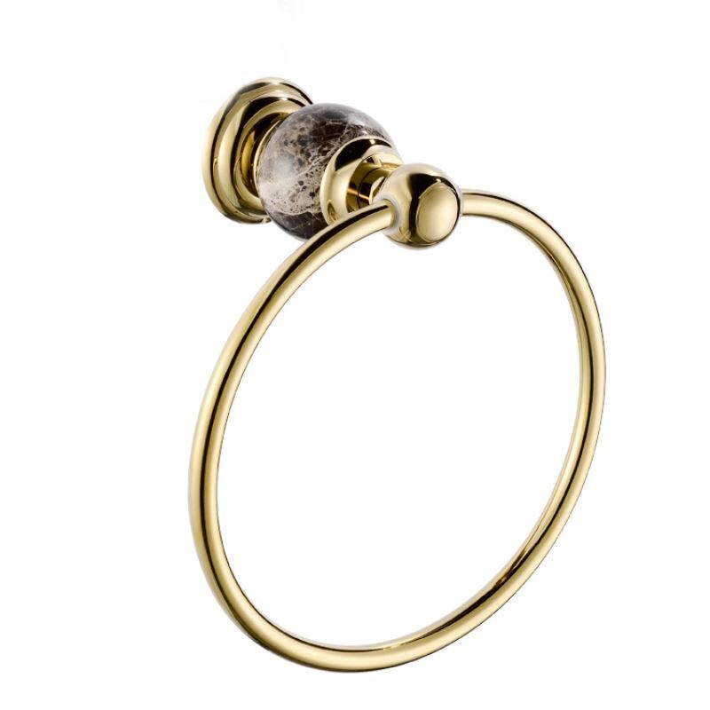 Bathroom Towel Rings Contemporary Wall Mounted Golden Copper