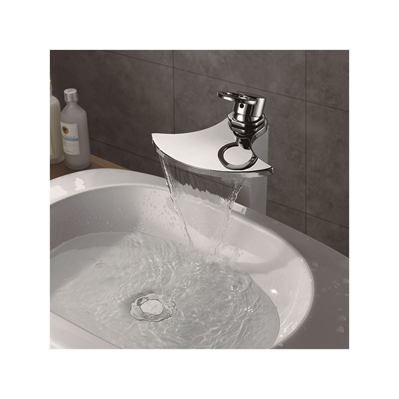 Beautiful Face Basin Waterfall Sink Water Faucet Bathroom Taps Sanitary