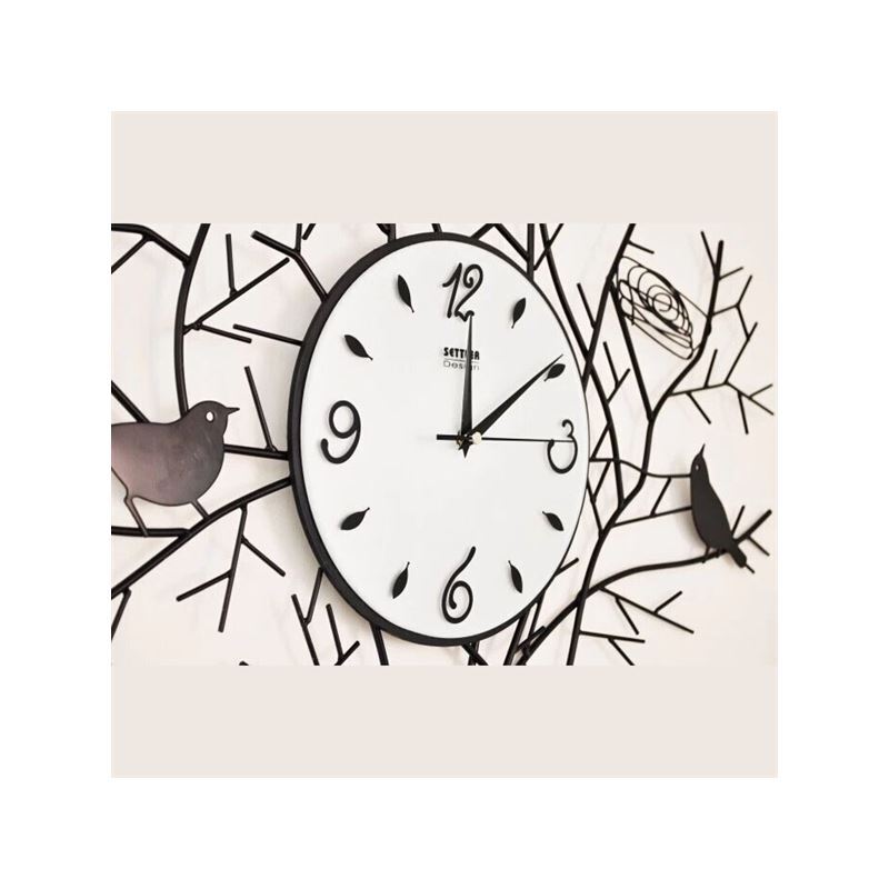 26'Birds on Tree Wall Clock in metal