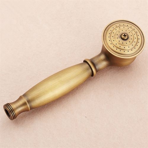 Wall Mount Antique Brass Hand Held Shower Head Double Handle