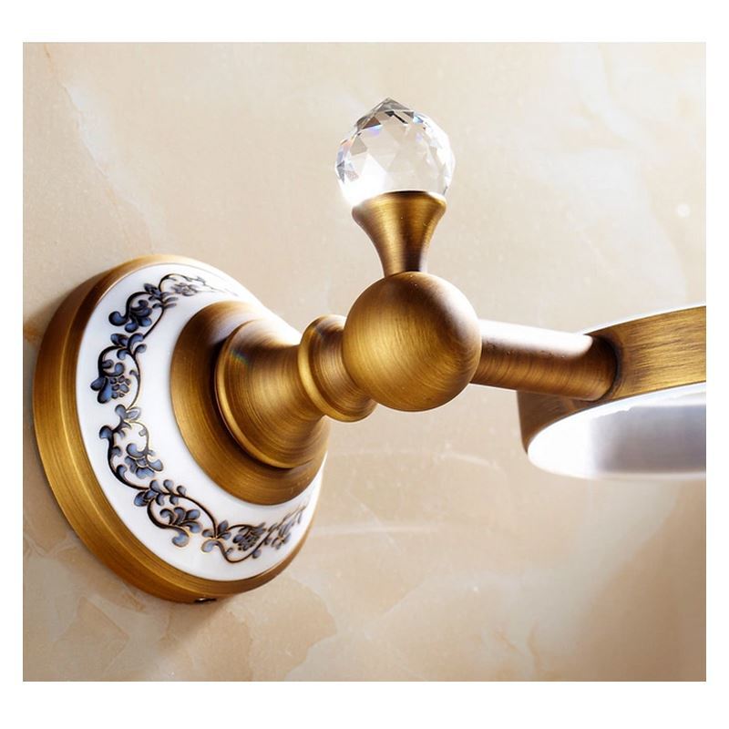 European Vintage Bathroom Accessories Antique Brass Toilet Brush Holder