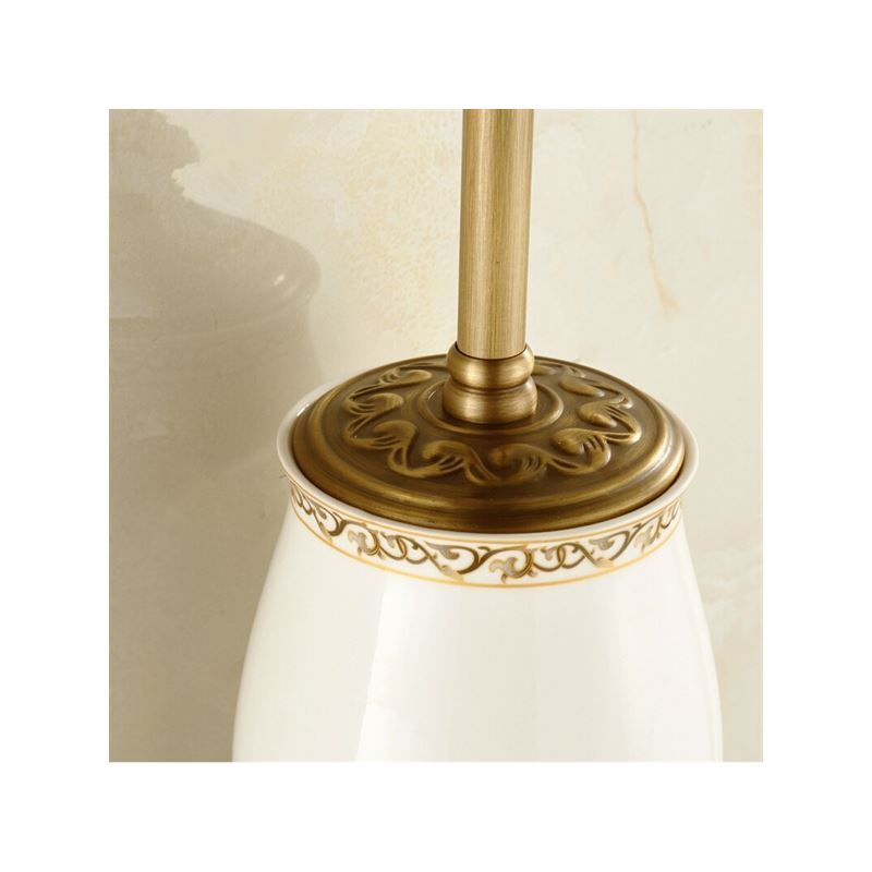 European Vintage Toilet Brush Holder Bathroom Accessories Antique Brass