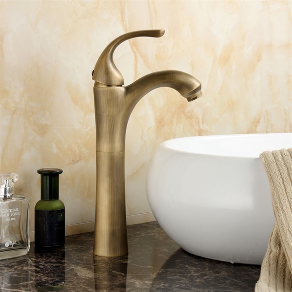 Centerset Antique Brass Bathroom Sink Faucet