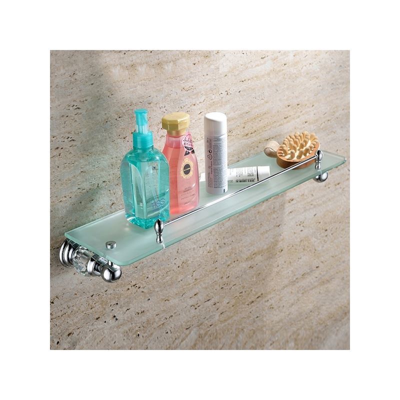 Bathroom Bath Shelves New Modern Chromecolored Glass Shelf Single