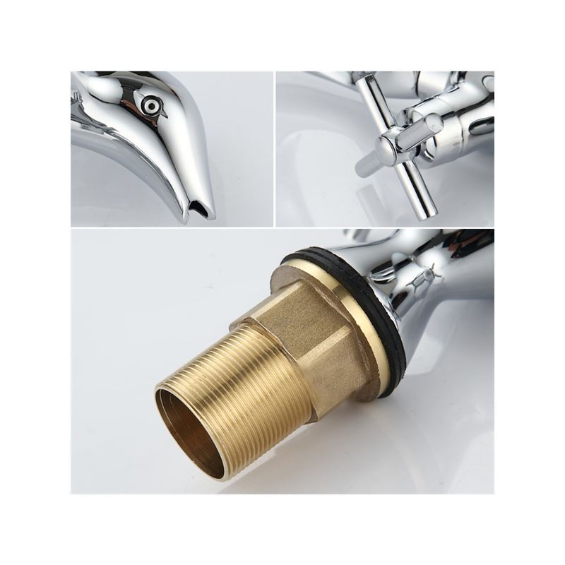 Bathroom Sink Faucets Art Deco / Retro Brass Chrome