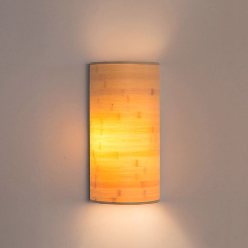 Wandleuchte aus Holz Säule Design für Flur 2 flammig