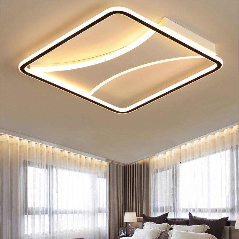 Led Deckenleuchte Modern in Eckig Weiß