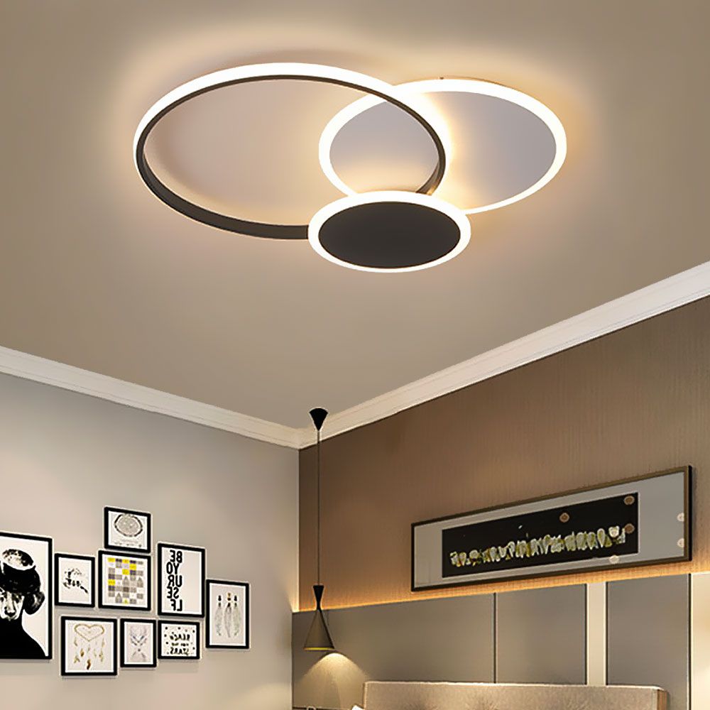 Kunstvolle Deckenleuchte Led Kreis Design aus Eisen und Aluminium