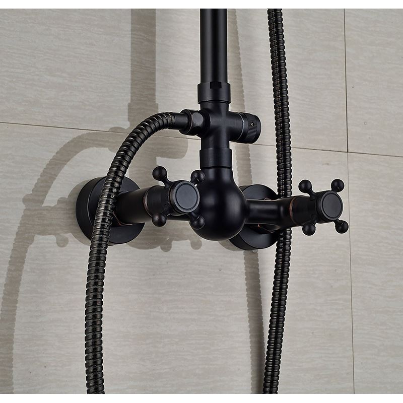 Colonne de douche avec en laiton peinture noire style