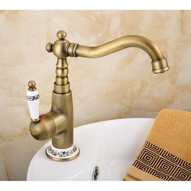 de lavabo/vasque en cuivre brossé style rétro pour