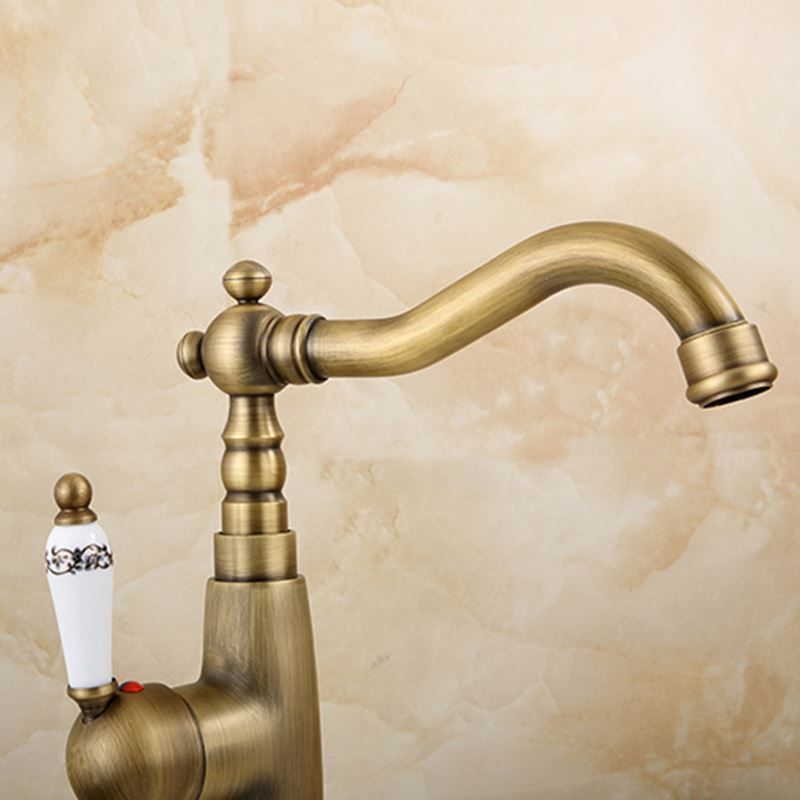 de lavabo/vasque en cuivre brossé style rétro pour