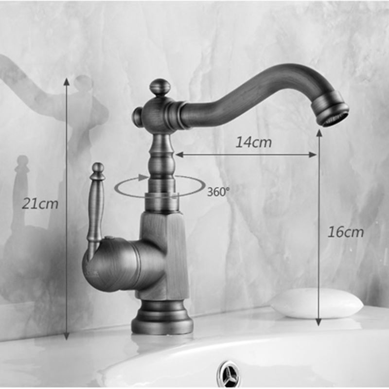 de lavabo/vasque en cuivre brossé style rétro pour