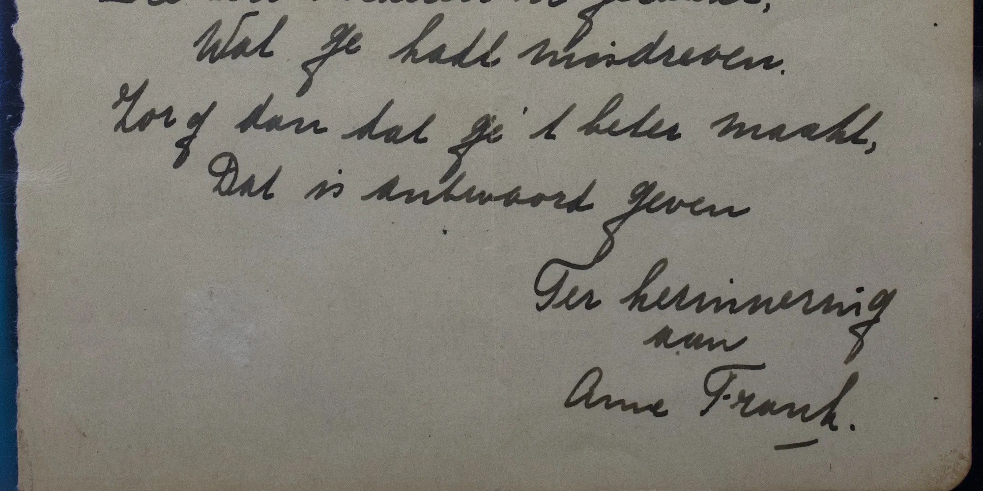 A Poem Written By Anne Frank Just Sold For Nearly 150,000 The