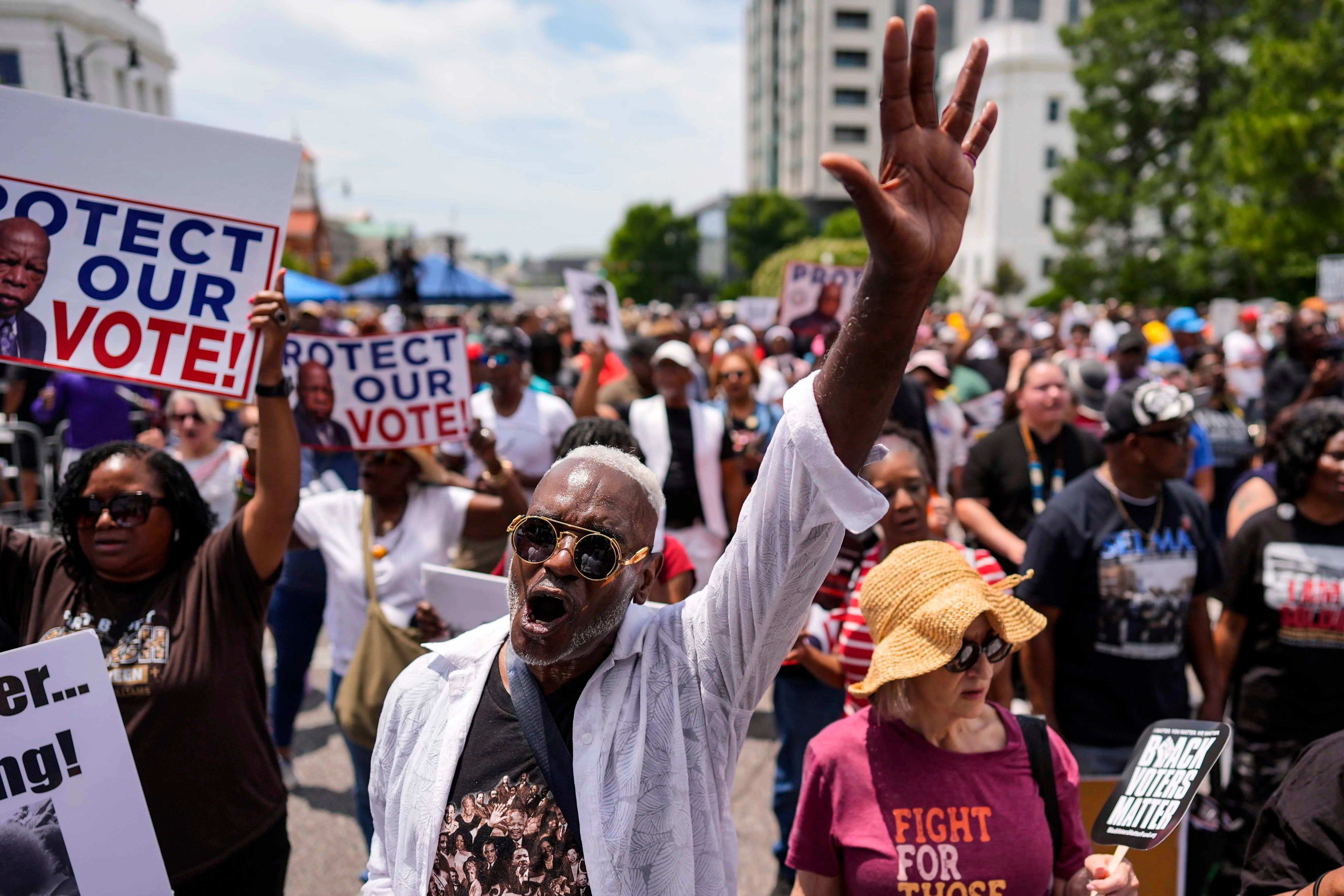 In Montgomery, Thousands Rally To Defend Black Political Representation