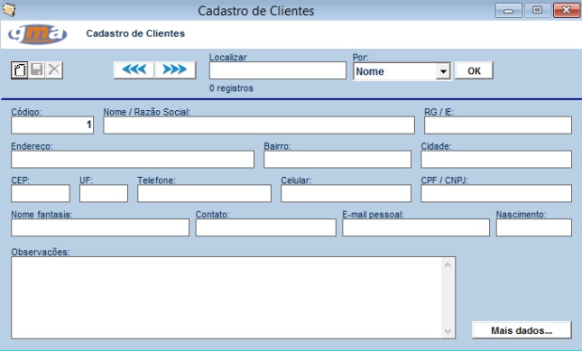 Cadastro de Clientes Download