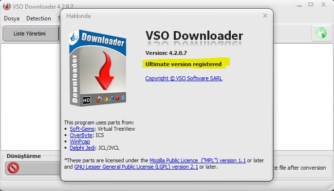 VSO Downloader Ultimate 5.0.1.55 Türkçe Video ve Ses indirme Programı
