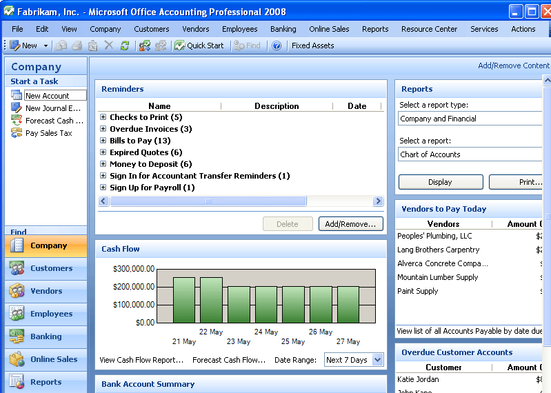 Microsoft Office Accounting 2008 Software Informer Screenshots