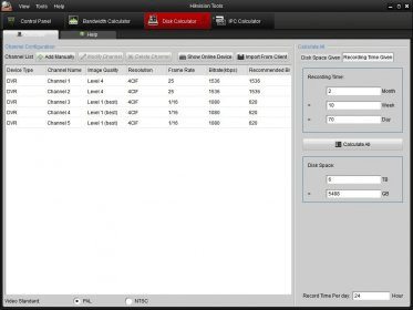 Hikvision Tools - Software Informer. You can make calculations for IPC