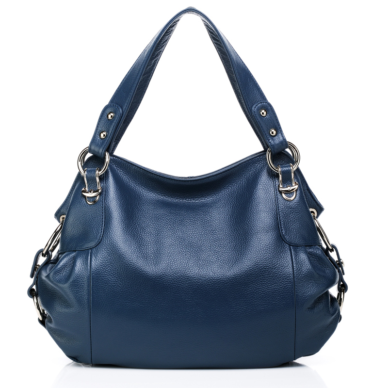 Andrei Navy Blue Leather Shoulder Bag LH479