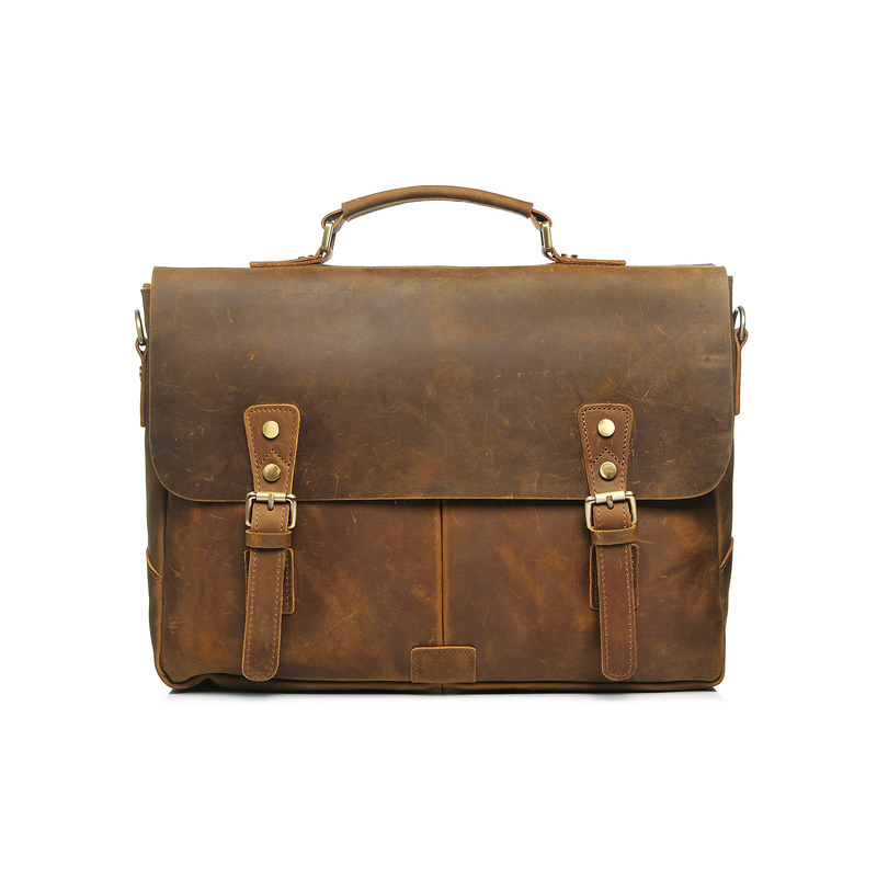 Crazy Horse Pull Up Leather Briefcase LH2182
