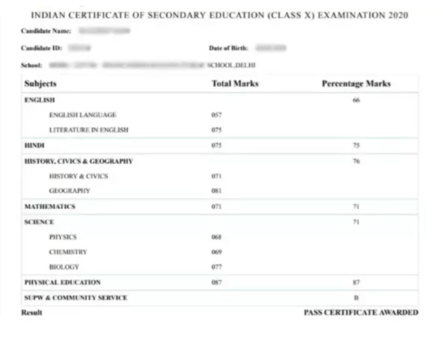 ICSE 10th Result 2022 (Declared) LIVE CISCE Board Class 10 Results