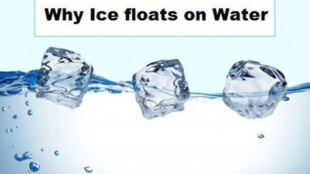 What is the reason behind floating ice on water