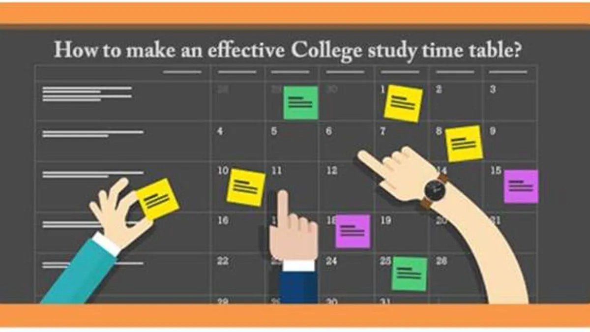 How to make an effective college study time table?