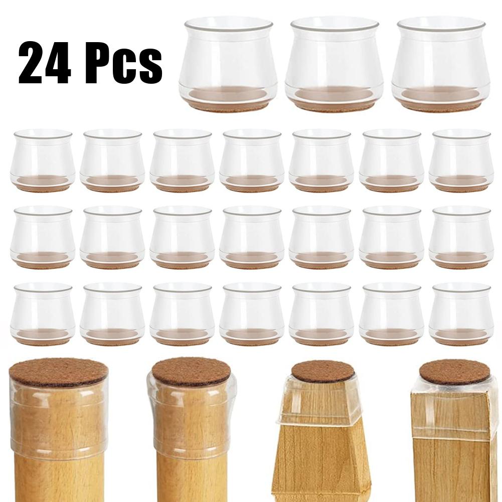 Buy Chair Leg Protectors Chair Leg Cap Sliders Upgraded 24PCS at affordable prices — free
