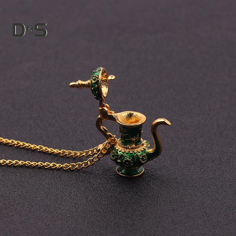 Buy Tokay Green Teapot Pendant Long Chain Women Sweater Necklace
