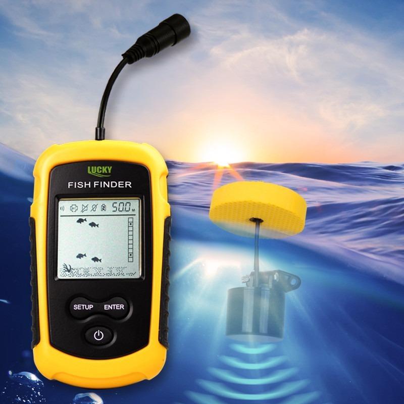 Cumpără Portabil fish Finder Water Depth Temperature Fishfinder with