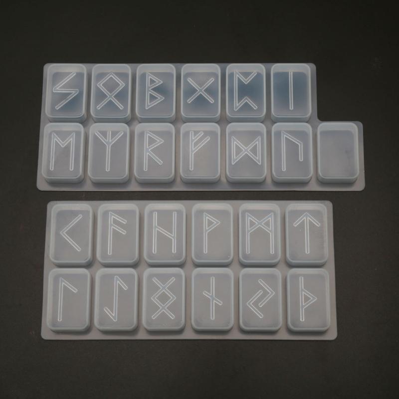 Buy Rune Stones Wicca Crystals Mold with Engraved Elder Futhark