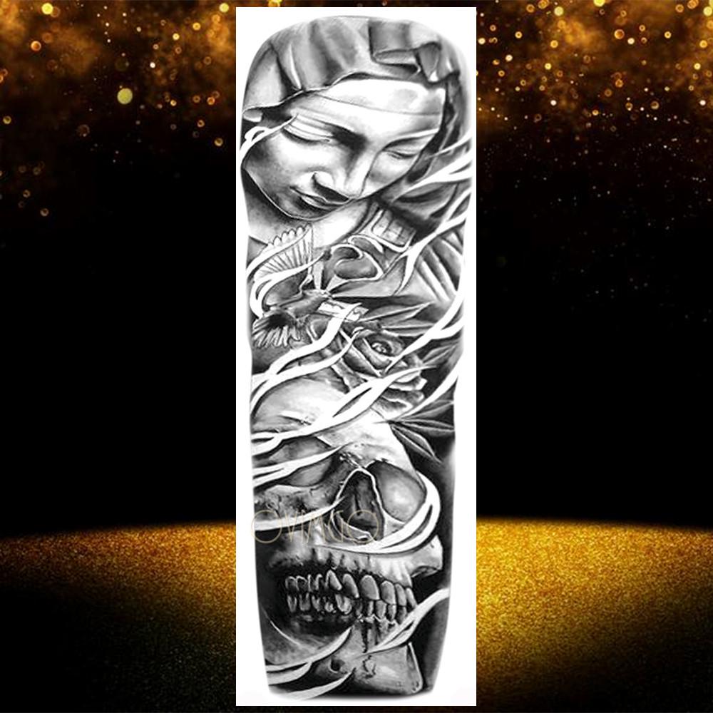 Buy Extra Large Evil Eyes Temporary Tattoos Sticker Realistic Fake Full Flower Arm Gear Owl Tattoo For Women Men Waterproof Black Sleeve Tatoos Decal At Affordable Prices — Free Shipping, Real Reviews 1000_x_1000_jpg