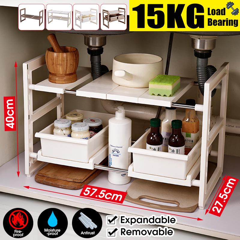 Buy Expandable Under Sink Organizer 1 Tier/2 Tier Multifunctional