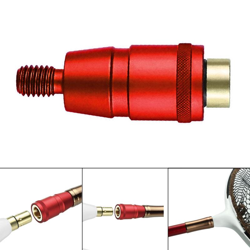 Buy Fishing Landing Net Connector Aluminum Alloy Quick Release Adapter