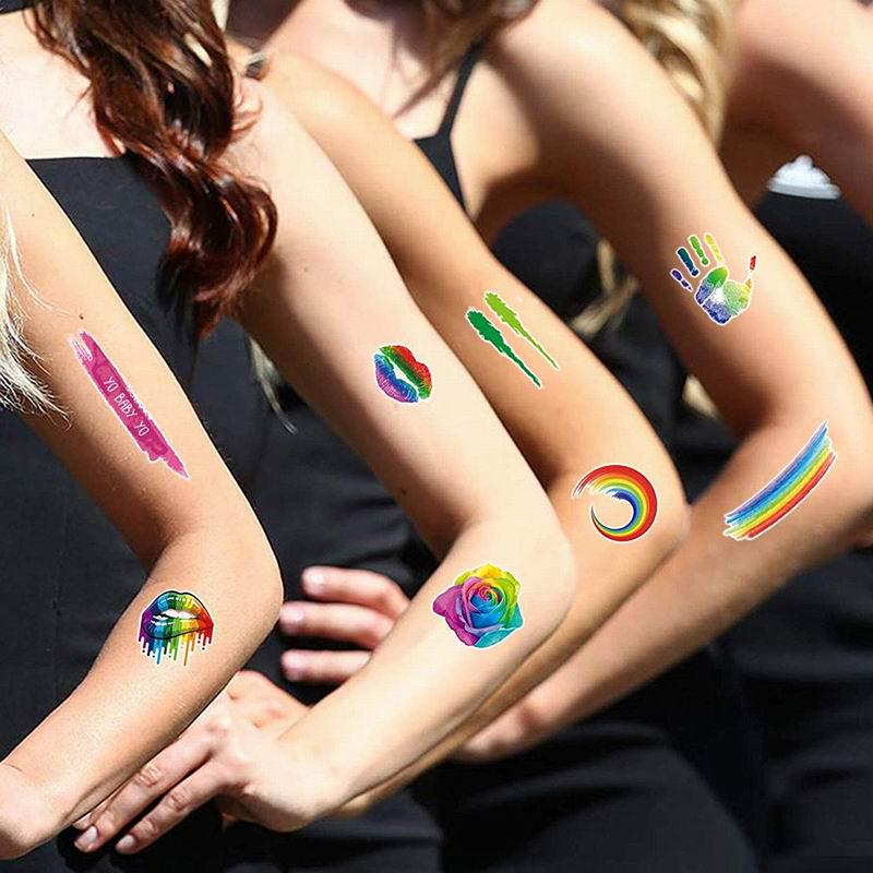 2 Pezzi Di Arte Colorata Uomini Usa E Getta Impermeabile Temporaneo Lgbt Arcobaleno Serie Tattoo Sticker Acquista In Modo Economico — Spedizione Gratuita, Recensioni Reali Con Foto — Joom 800_x_800_jpg