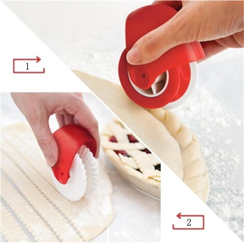 Cheap Pastry Pie Decoration Cutter Plastic Wheel Roller Noodle Pastry