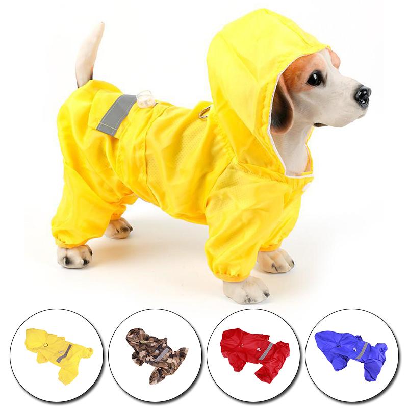 Cheap 1PC Outdoor Wear Pet Overalls Reflective Waterproof Drawstring