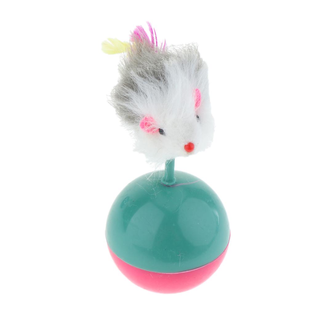 Satın alın 2 Pcs Mouse Shape Pet Cat Tumbler Toy Kitty Interactive Ball