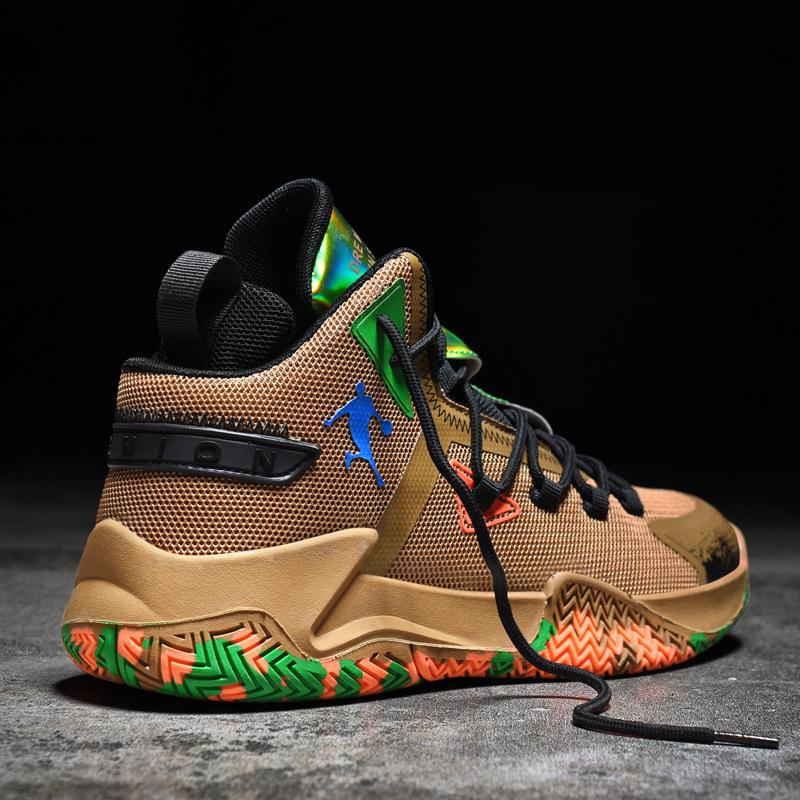 Buy Men Hightop Basketball Shoes Outdoor Mesh Breathable Sports Running Shoes Antislip Wear