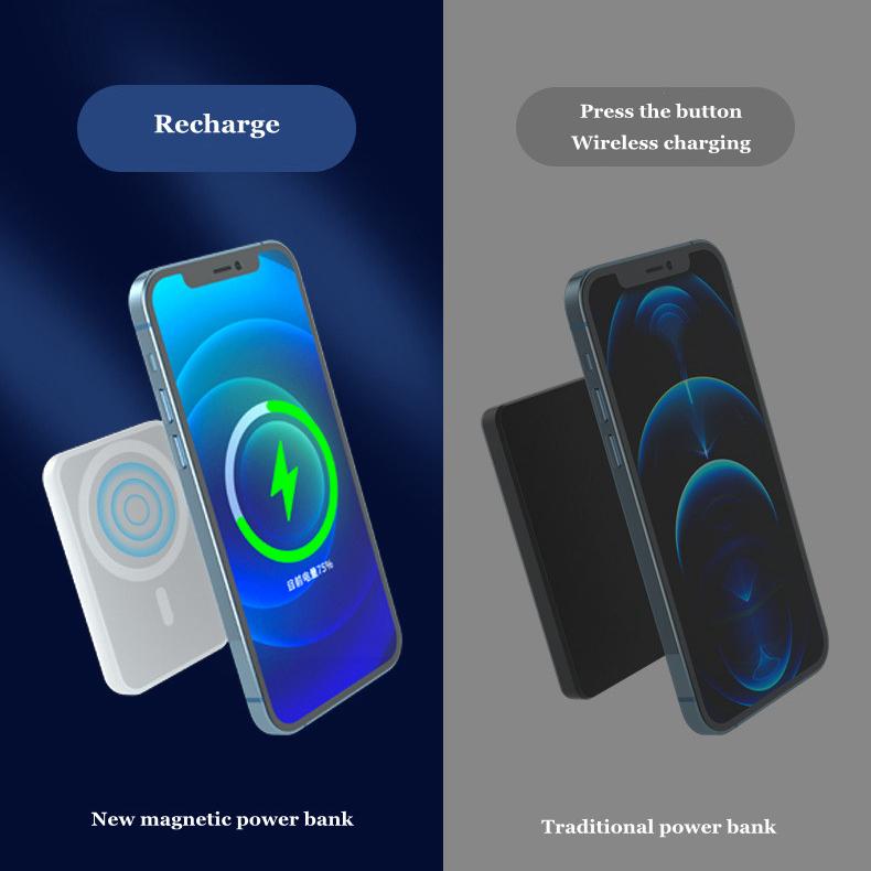 Köp Wireless Power Bank 5000mAh External Battery Pack for