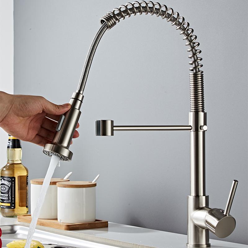 Buy 360°Swivel Spout Kitchen Sink Mixer Taps with Pull Out Bidet Spray Tap Chrome at affordable