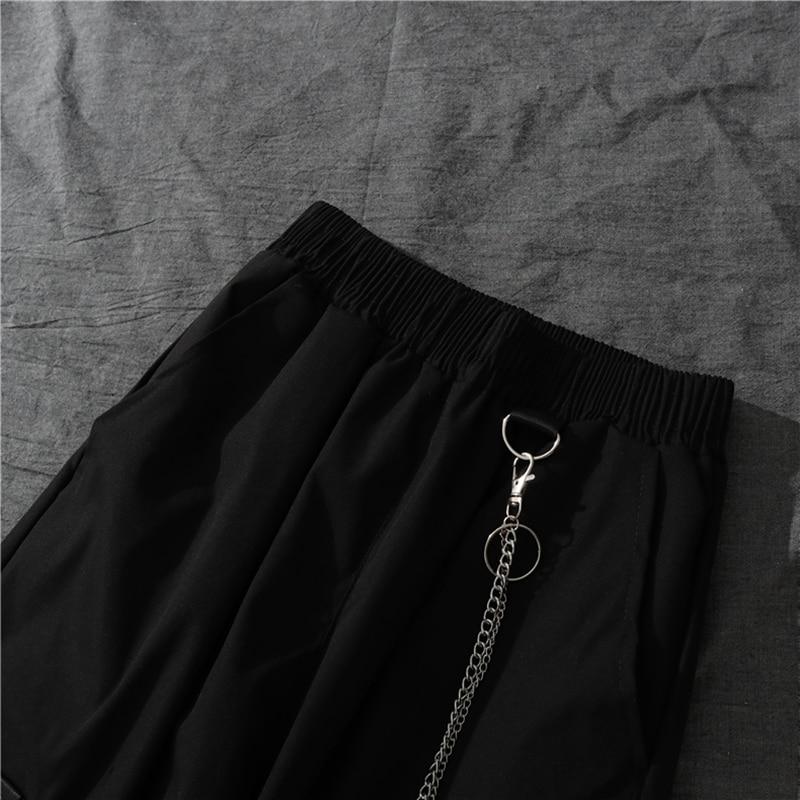 Cheap Black Cargo Pants Women Chain Trousers Female Streetwear Joom