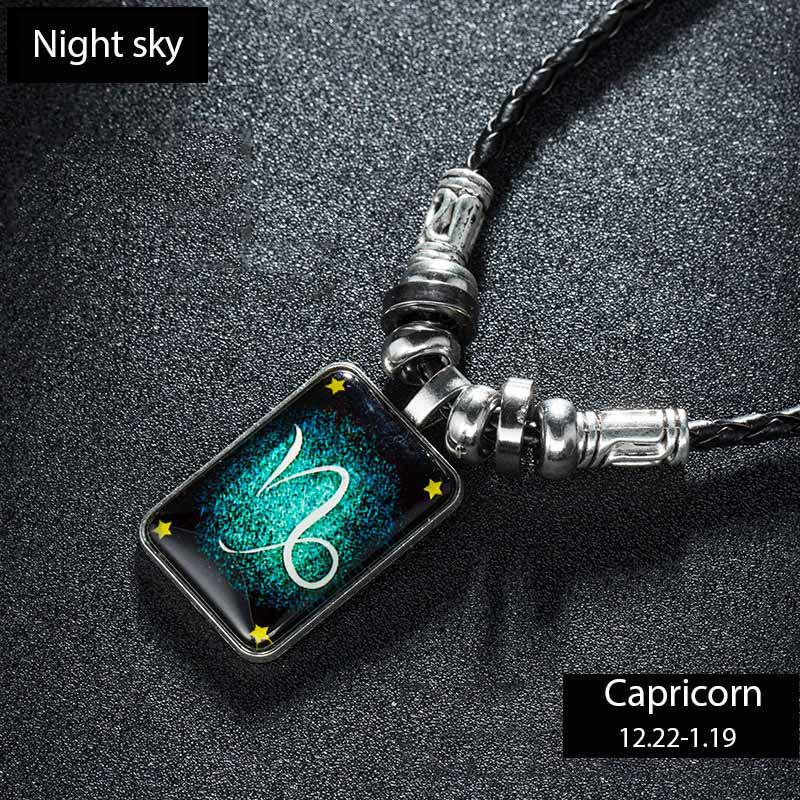 Cheap Zodiac Necklace For Men Male Necklace Cool Leather Necklace