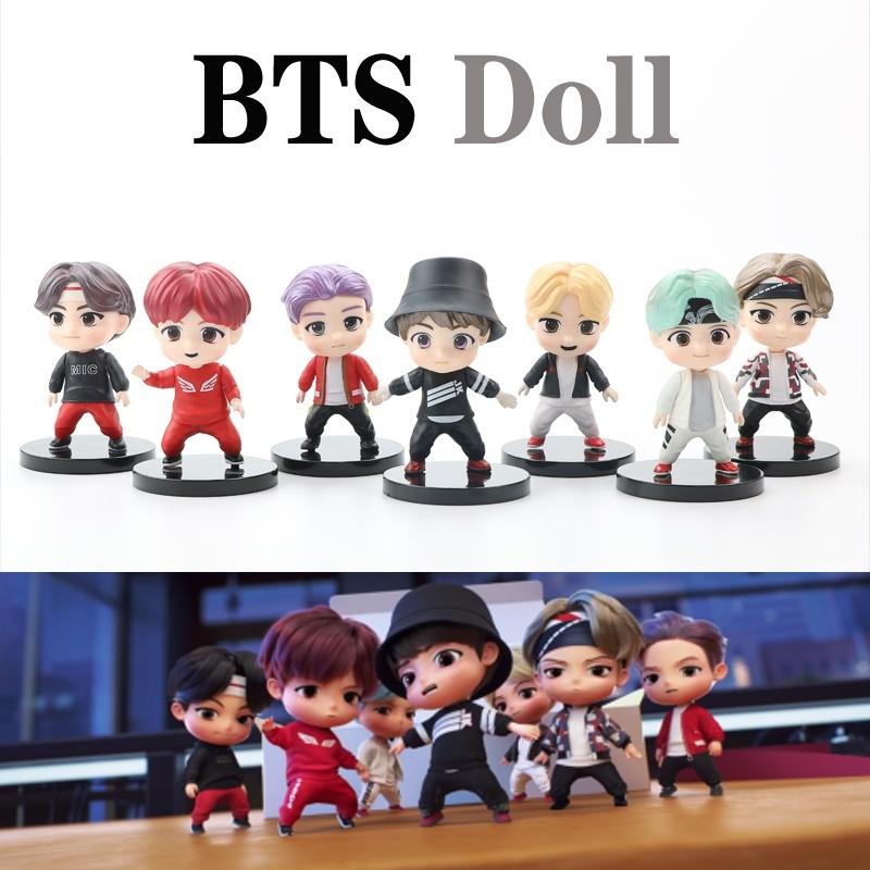 Buy 7PCS BTS Bangtan Boys Tiny TAN Doll Kpop BT21 PVC People