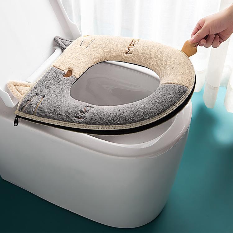 Buy Thickened Warm Toilet Seat Household Toilet Seat Washer Suede